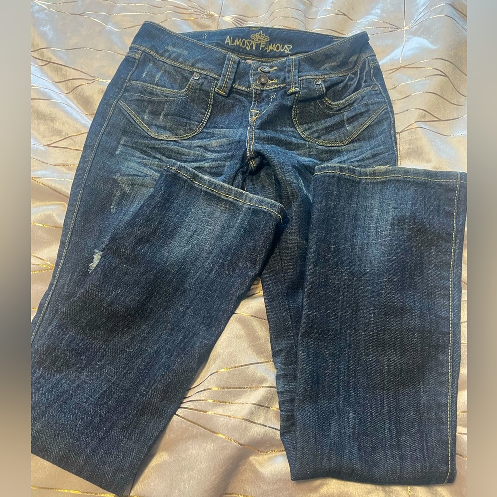 2/$30 Almost famous bootcut jeans size 3